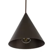 Pendul TK Lighting CONO metal, maro, E27 - TK-10073