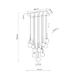 Pendul TK Lighting MARTIN metal, sticla, negru, alb, G9 - TK-10079