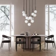Pendul TK Lighting MARTIN metal, sticla, negru, alb, G9 - TK-10079