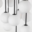 Pendul TK Lighting MARTIN metal, sticla, negru, alb, G9 - TK-10079