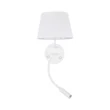 Aplica de perete TK Lighting MAJA metal, textil, alb, E27 + G9 - TK-10080