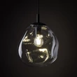 Pendul TK Lighting SOL metal, sticla, negru, transparent, E27 - TK-10082