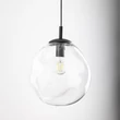 Pendul TK Lighting SOL metal, sticla, negru, transparent, E27 - TK-10082