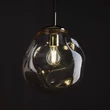 Pendul TK Lighting SOL metal, sticla, negru, chihlimbar, E27 - TK-10083