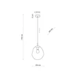 Pendul TK Lighting SOL metal, sticla, negru, fumuriu, E27 - TK-10084