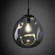 Pendul TK Lighting SOL metal, sticla, negru, fumuriu, E27 - TK-10084