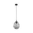 Pendul TK Lighting SOL metal, sticla, negru, fumuriu, E27 - TK-10084