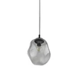 Pendul TK Lighting SOL metal, sticla, negru, fumuriu, E27 - TK-10084