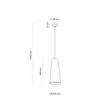 Pendul TK Lighting ZING metal, textil, negru, E27  - TK-10085