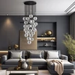 Pendul TK Lighting NILOS metal, sticla, negru, transparent, G9 - TK-10099