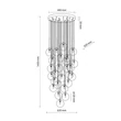 Pendul TK Lighting NILOS metal, sticla, negru, transparent, G9 - TK-10099