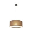 Pendul TK Lighting EARTH metal, textil, negru, maro, E27 - TK-10101