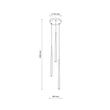 Pendul TK Lighting PIANO metal, negru, maro, G9 - TK-10109