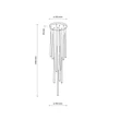 Pendul TK Lighting PIANO metal, negru, maro, G9 - TK-10110
