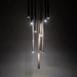 Pendul TK Lighting PIANO metal, negru, maro, G9 - TK-10110