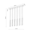 Pendul TK Lighting PIANO metal, negru, maro, G9 - TK-10111