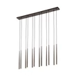 Pendul TK Lighting PIANO metal, negru, maro, G9 - TK-10111