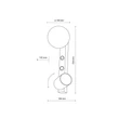 Aplica de perete TK Lighting VOX metal, sticla, negru, alb, GU10+G9 - TK-10148