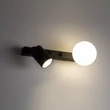 Aplica de perete TK Lighting VOX metal, sticla, negru, alb, GU10+G9 - TK-10148
