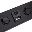 Aplica de perete TK Lighting VOX metal, sticla, negru, alb, GU10+G9 - TK-10152