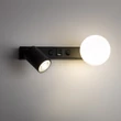 Aplica de perete TK Lighting VOX metal, sticla, negru, alb, GU10+G9 - TK-10152