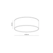 Plafoniera TK Lighting NICOLA metal, plastic, textil, galben, alb, E27 - TK-10154
