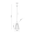 Pendul TK Lighting MODESTO metal, lemn, negru, maro, GU10 - TK-10155