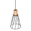 Pendul TK Lighting MODESTO metal, lemn, negru, maro, GU10 - TK-10155