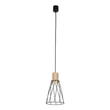 Pendul TK Lighting MODESTO metal, lemn, negru, maro, GU10 - TK-10155