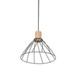 Pendul TK Lighting MODESTO metal, lemn, negru, maro, GU10 - TK-10156