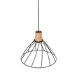 Pendul TK Lighting MODESTO metal, lemn, negru, maro, GU10 - TK-10156