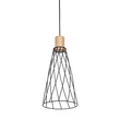 Pendul TK Lighting MODESTO metal, lemn, negru, maro, GU10 - TK-10157
