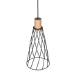 Pendul TK Lighting MODESTO metal, lemn, negru, maro, GU10 - TK-10157