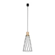 Pendul TK Lighting MODESTO metal, lemn, negru, maro, GU10 - TK-10157