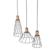 Pendul TK Lighting MODESTO metal, lemn, negru, maro, GU10 - TK-10158