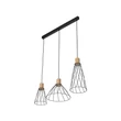 Pendul TK Lighting MODESTO metal, lemn, negru, maro, GU10 - TK-10158