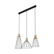 Pendul TK Lighting MODESTO metal, lemn, negru, maro, GU10 - TK-10158