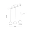 Pendul TK Lighting ZOE metal, negru, E27 - TK-10169
