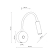 Aplica de perete TK Lighting LAGOS metal, negru, G9 - TK-10200