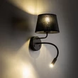Aplica de perete TK Lighting MAJA metal, textil, negru, E27 + G9 - TK-10203