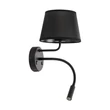 Aplica de perete TK Lighting MAJA metal, textil, negru, E27 + G9 - TK-10203