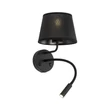Aplica de perete TK Lighting MAJA metal, textil, negru, E27 + G9 - TK-10203