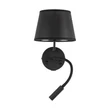 Aplica de perete TK Lighting MAJA metal, textil, negru, E27 + G9 - TK-10203