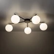 Plafoniera TK Lighting ELTON metal, sticla, negru, alb, G9 - TK-10262