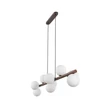Pendul TK Lighting ESTERA metal, lemn, sticla, negru, maro, alb, G9 - TK-10273
