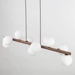 Pendul TK Lighting ESTERA metal, lemn, sticla, negru, maro, alb, G9 - TK-10273