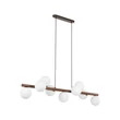 Pendul TK Lighting ESTERA metal, lemn, sticla, negru, maro, alb, G9 - TK-10273