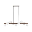 Pendul TK Lighting ESTERA metal, lemn, sticla, negru, maro, alb, G9 - TK-10273