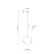 Pendul TK Lighting BONO metal, sticla, ecru, alb, E27 - TK-10274