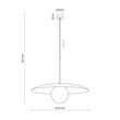 Pendul TK Lighting SLATE metal, sticla, negru, alb, E27 - TK-10637